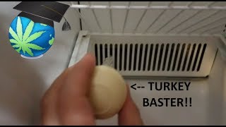 Fix A Clogged Fridge Defrost Drain WITHOUT Opening Panels  How To [upl. by Isolt]