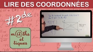 Lire les coordonnées dun point dans un repère  Seconde [upl. by Anaerda782]