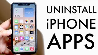 How To Uninstall Apps On iPhone iOS 15  iOS 14 [upl. by Lilac413]