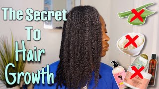 THE SECRET TO NATURAL HAIR GROWTH  NO ONE WANTS TO TELL YOU ‼️🙅🏾‍♀️ [upl. by Anoo]