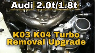 Audi B7B8B85 How To Remove Your Turbo at home By your Self K04 Upgrade 20t 18t Tfsi  Fsi [upl. by Yelsnit933]