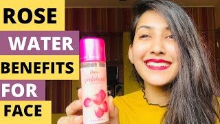 ROSE WATER BENEFITS FOR FACE HOW TO USE ROSE WATER  ROSE WATER USES FOR FACE [upl. by Aridatha]