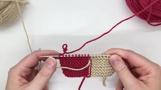 Knitting Intarsia Colorwork in Garter Stitch [upl. by Maurizio]