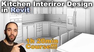 Revit Interior Design Kitchen Balkan Complete Course [upl. by Ttezzil]