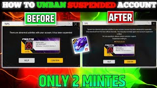 FREE FIRE ID UNBAN KAISE KARE 💯😱  HOW TO UNBAN FF SUSPENDED ACCOUNT 🔥☠️  IN JUST SECOND [upl. by Mahalia]