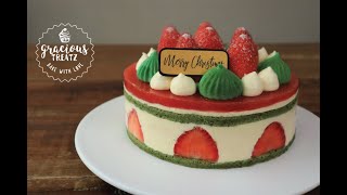 Matcha Strawberry Cheesecake  Christmas Cake  Inspired by LeTao [upl. by Akla969]