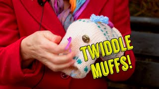 Knitting Twiddlemuffs for dementia BHCM Care Homes Team [upl. by Repip]