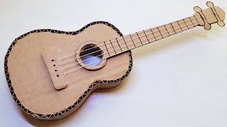 KARTONDAN GİTAR YAPIMI   How to make a guitar from cardboard [upl. by Nilpik]