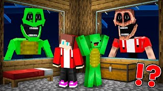 JJ and Mikey HIDE from Scary JJ and Mikey Mimics in Minecraft  Maizen [upl. by Madlen]