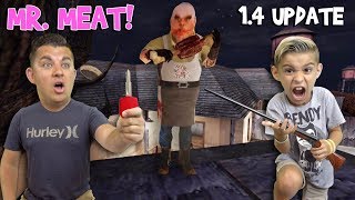 WE CLIMBED ON TOP OF MR MEATS ROOF 14 Update Gameplay Scary Horror Game [upl. by Helse273]