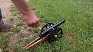 A Very Small Cannon  Homemade Cannon Gets Shot Off [upl. by Adnamar773]