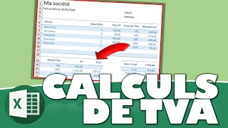 COMMENT CALCULER LA TVA SUR EXCEL [upl. by Hettie]