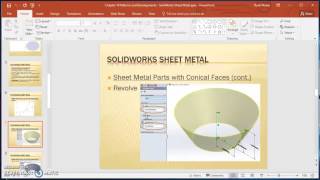 Sheet Metal with Conical Faces in SolidWorks [upl. by Ahsial]