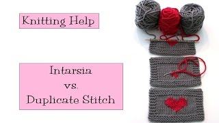 Knitting Help  Intarsia vs Duplicate Stitch [upl. by Atiroc]