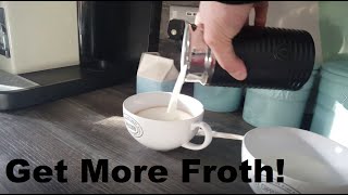 How to Get More Froth from Your Nespresso Coffee Aeroccino  Nespresso tips and help [upl. by Anma890]