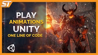 Play ANIMATIONS  ONE LINE OF CODE Unity Beginner Tutorial [upl. by Anaitsirc]