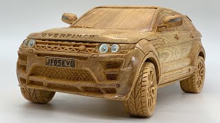 Wood Carving  Range Rover Evoque Overfinch 2013  Woodworking Art [upl. by Na]