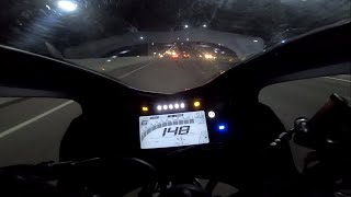 2023 Yamaha R15 V4 PURE SOUND  NIGHT TOPSPEED [upl. by Acinet]