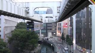 Chiba Urban Monorail suspended monorail type Japan [upl. by Ardnahc]