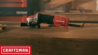 CRAFTSMAN 75 Amp 412 IN Corded Paddle Switch Small Angle Grinder  Tool Overview [upl. by Enirroc]