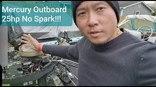 Mercury Outboard 25HP No Spark Diagnosis [upl. by Nileuqaj705]