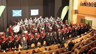 Himno de Galicia  Real Banda de Gaitas de Ourense amp ScottishPower Pipe Band By Alex Righi y Nieves [upl. by Solita]