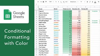 Conditional Formatting with Color Scale using Google Sheets [upl. by Pentha]