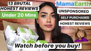 13 MAMAEARTH PRODUCT REVIEWS UNDER 20 MINS  BRUTALLY HONEST NON SPONSORED MAMAEARTH PRODUCT REVIEWS [upl. by Aivatnuahs]