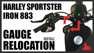 HOW TO Gauge Relocation Install on Harley Sportster Iron 883 [upl. by Tlevesor587]