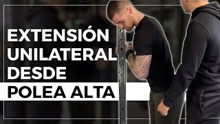 TRÍCEPS  Extensión UNILATERAL desde POLEA ALTA  GFit Coach [upl. by Arihaz860]