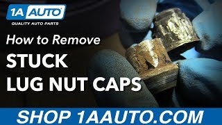 How to Remove Stuck Spinning Lug Nut Cap [upl. by Aihsetal]