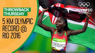 Vivian Cheruiyot breaks the 5000m Olympic record at Rio 2016  Throwback Thursday [upl. by Olag]