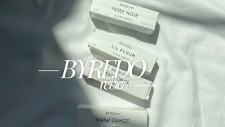 byredo review  gypsy water slow dance blanche sundazed rose noir mojave ghost lil fleur [upl. by Nemajneb709]