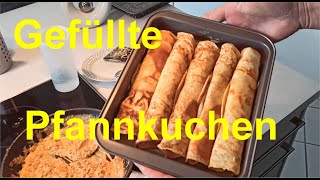 herzhafte gefüllte Pfannkuchen mit Frischkäse und Schinken [upl. by Farhi33]