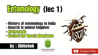 Entomology  Lec 1l Basics Classification of InsectPhylum Arthropoda [upl. by Koh]