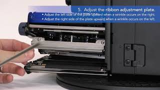 SATO S84ex amp S86ex  Adjusting the Ribbon Tension Balance Ribbon Wrinkle [upl. by Ivor]