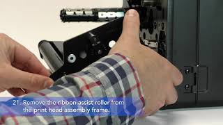 SATO S84ex amp S86ex  Printhead Assembly Removal Process [upl. by Adirf]