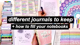 Different Journals To Keep  How To Fill Your Notebooks [upl. by Ajiak737]