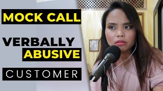 Mock Call with a Verbally Abusive Customer with Explanation [upl. by Nevla]