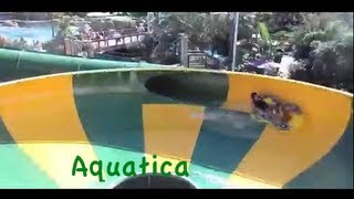 Aquatica waterpark all slides POV [upl. by Ayres628]