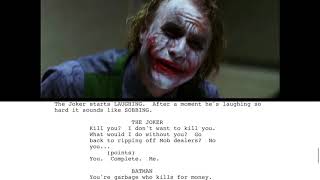 Script To Screen The Dark Knight Joker Interrogation Scene 4k [upl. by Airdnaid]