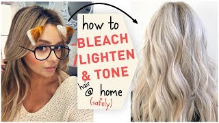 How To Bleach  Lighten amp Tone Hair at Home Safely [upl. by Yessac779]