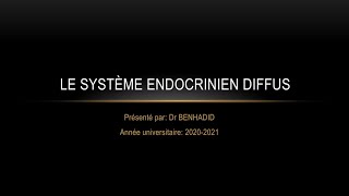 Système Endocrinien Diffus Histologie [upl. by Nageem23]