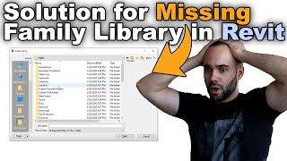 Family library Missing in Revit  Solution Tutorial [upl. by Broucek]