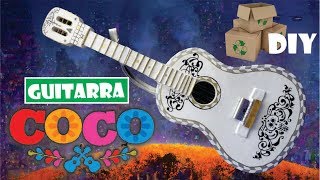 COMO HACER GUITARRA COCO DE CARTÓN 🎸 DIY  How to make an Acoustic Guitar from cardboard MIGUEL [upl. by Akinar106]