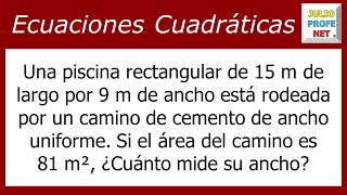 Problema 4 con ECUACIONES CUADRÁTICAS [upl. by Colas350]