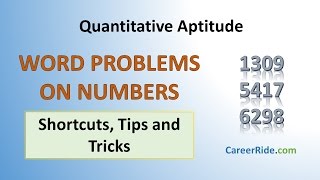 Problems on Numbers  Shortcuts amp Tricks for Placement Tests Job Interviews amp Exams [upl. by Bergen]