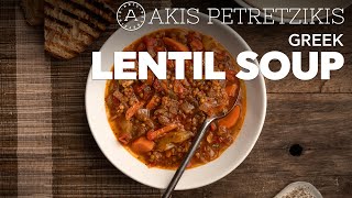 Greek Lentil Soup  Akis Petretzikis [upl. by Dolf988]