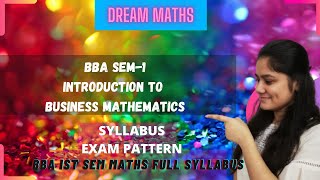 Introduction to Business Mathematics BBA SEM1 [upl. by Radley896]