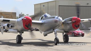 P38 Lightning Start up flight amp shut down [upl. by Pennebaker999]